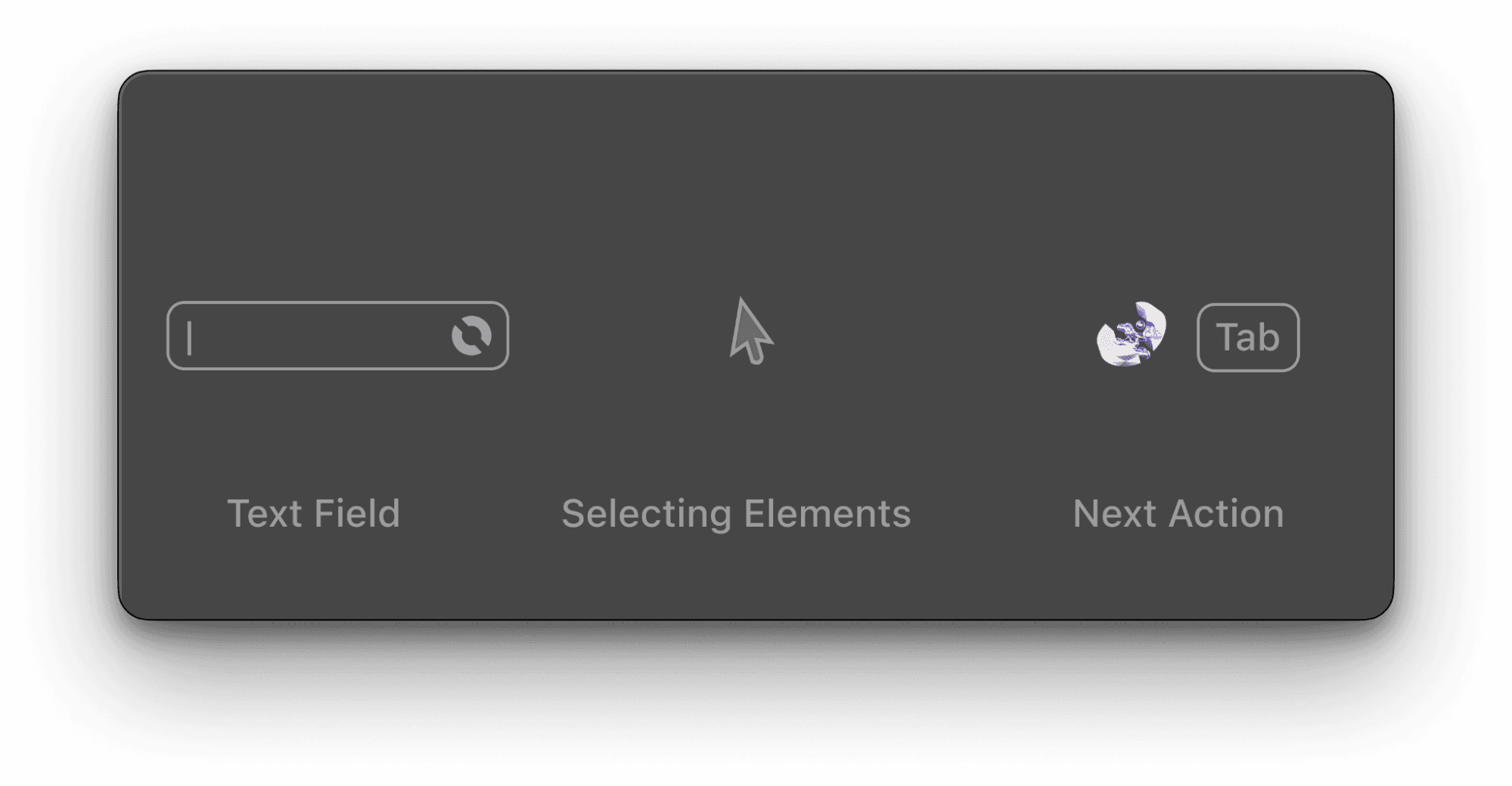 UI Elements: Text Field, Selecting Elements, Next Action