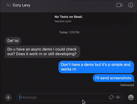 iMessage conversation demo