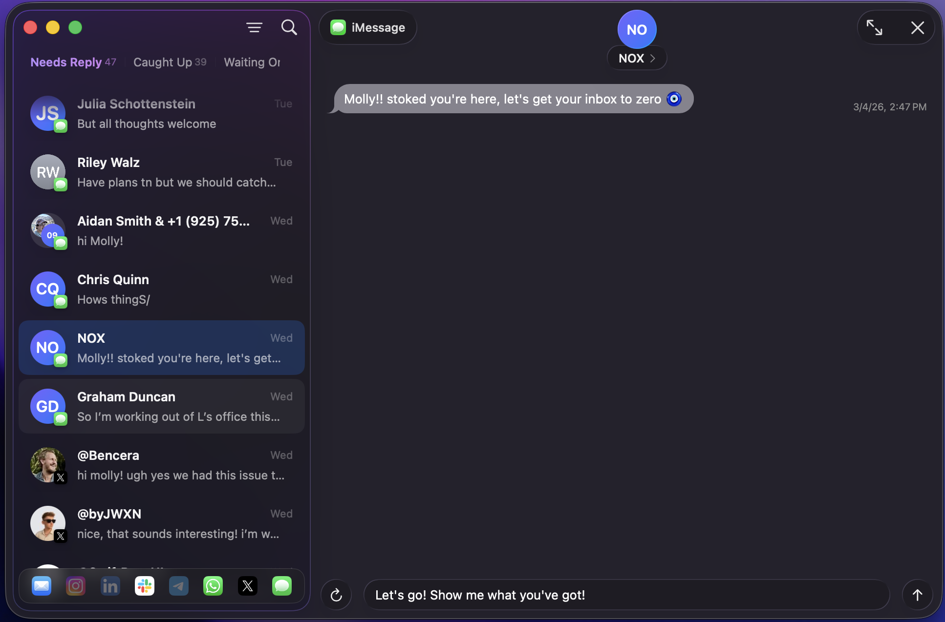 RPLY Smart Replies — unified inbox with AI-drafted responses